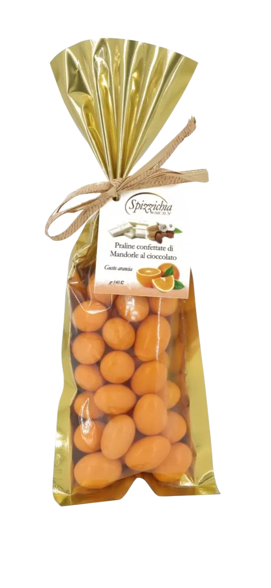 PRALINE CONFETTATE DI MANDORLE AL CIOCCOLATO GUSTO ARANCIA 140g