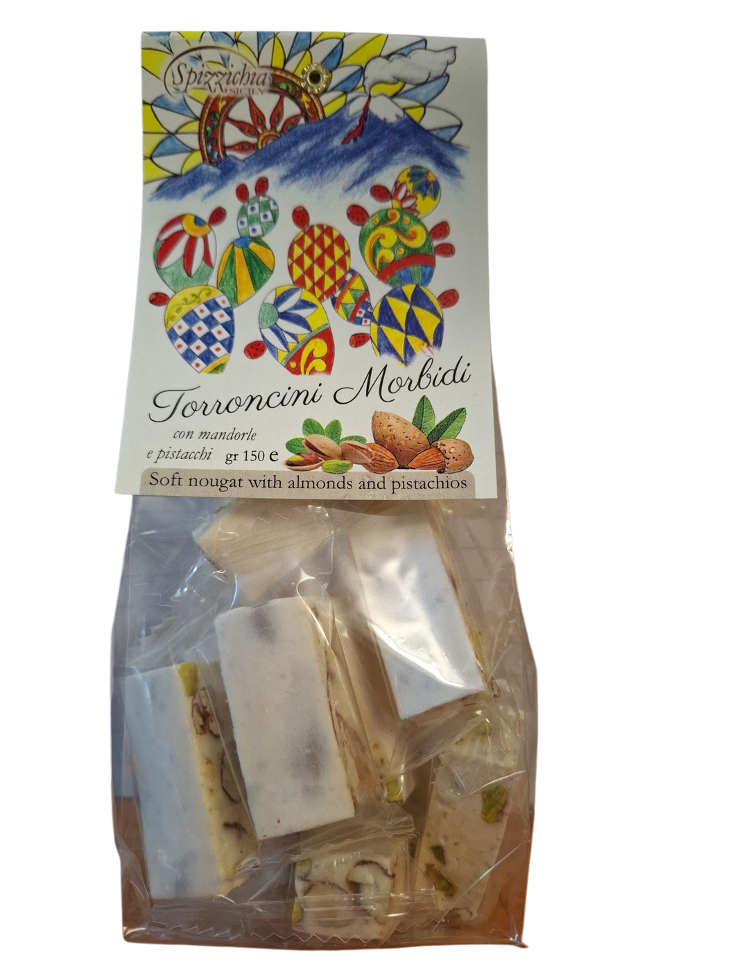 TORRONCINI MORBIDI CON MANDORLE E PISTACCHI 150g